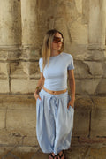 Pantalon ballon vichy - Bleu