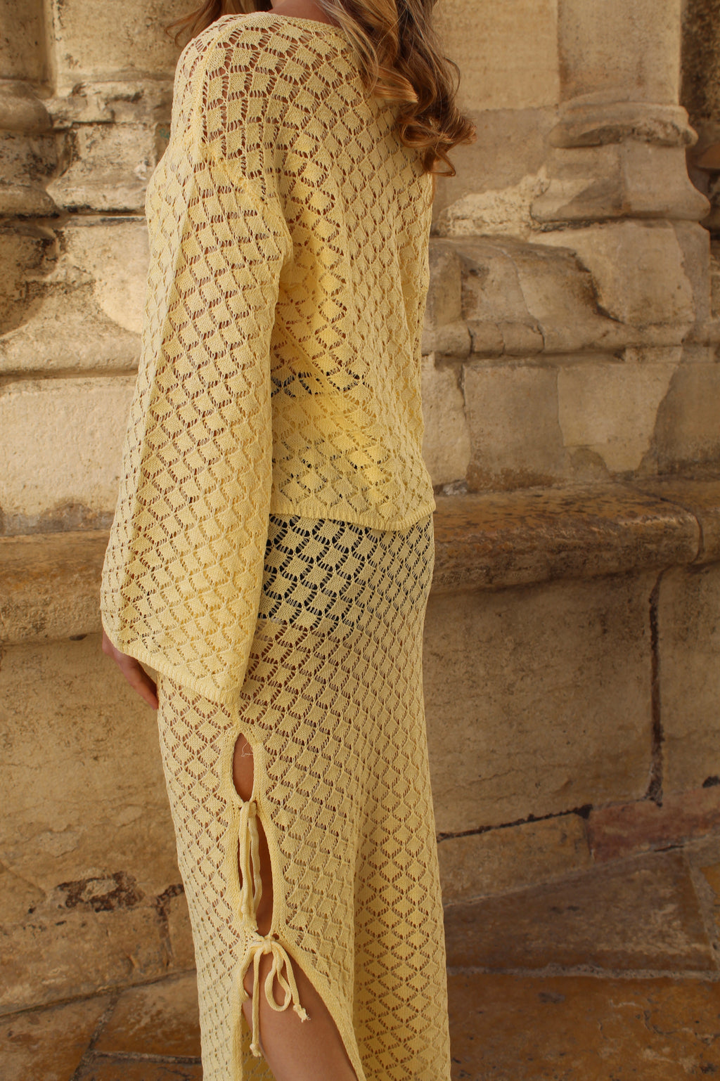 Ensemble crochet jaune