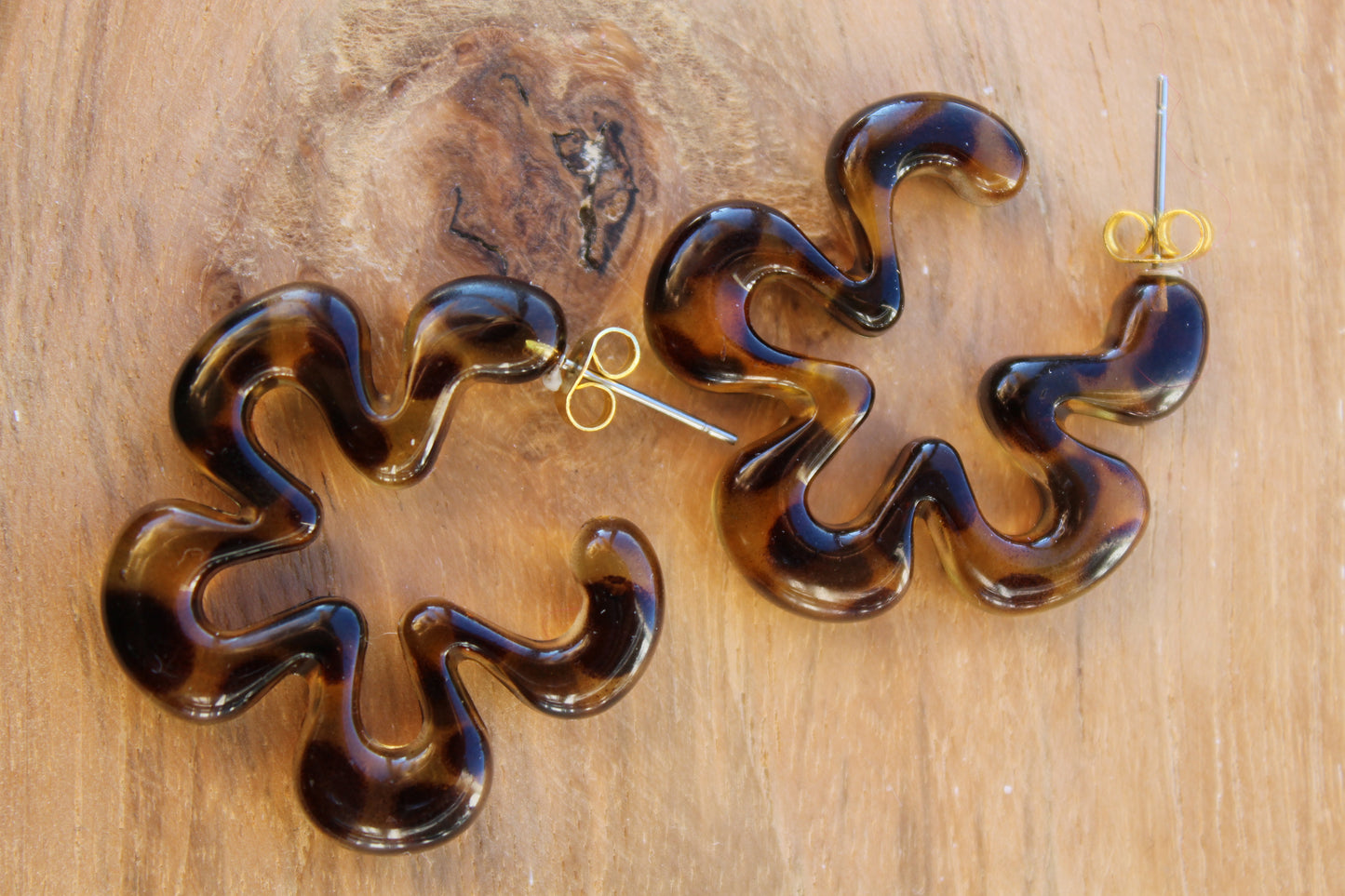 Boucle d’oreilles fleur léopard