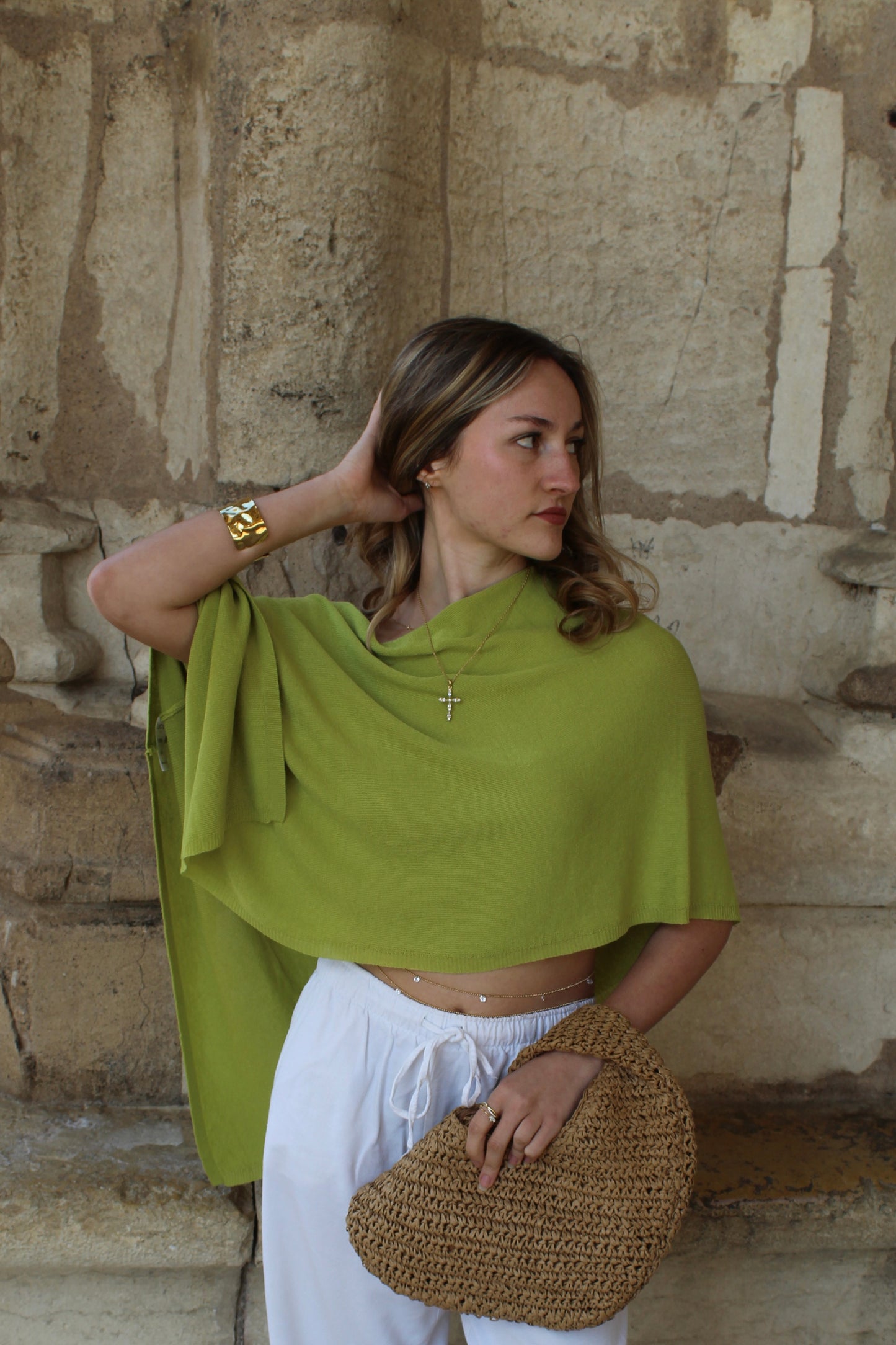 Poncho vert