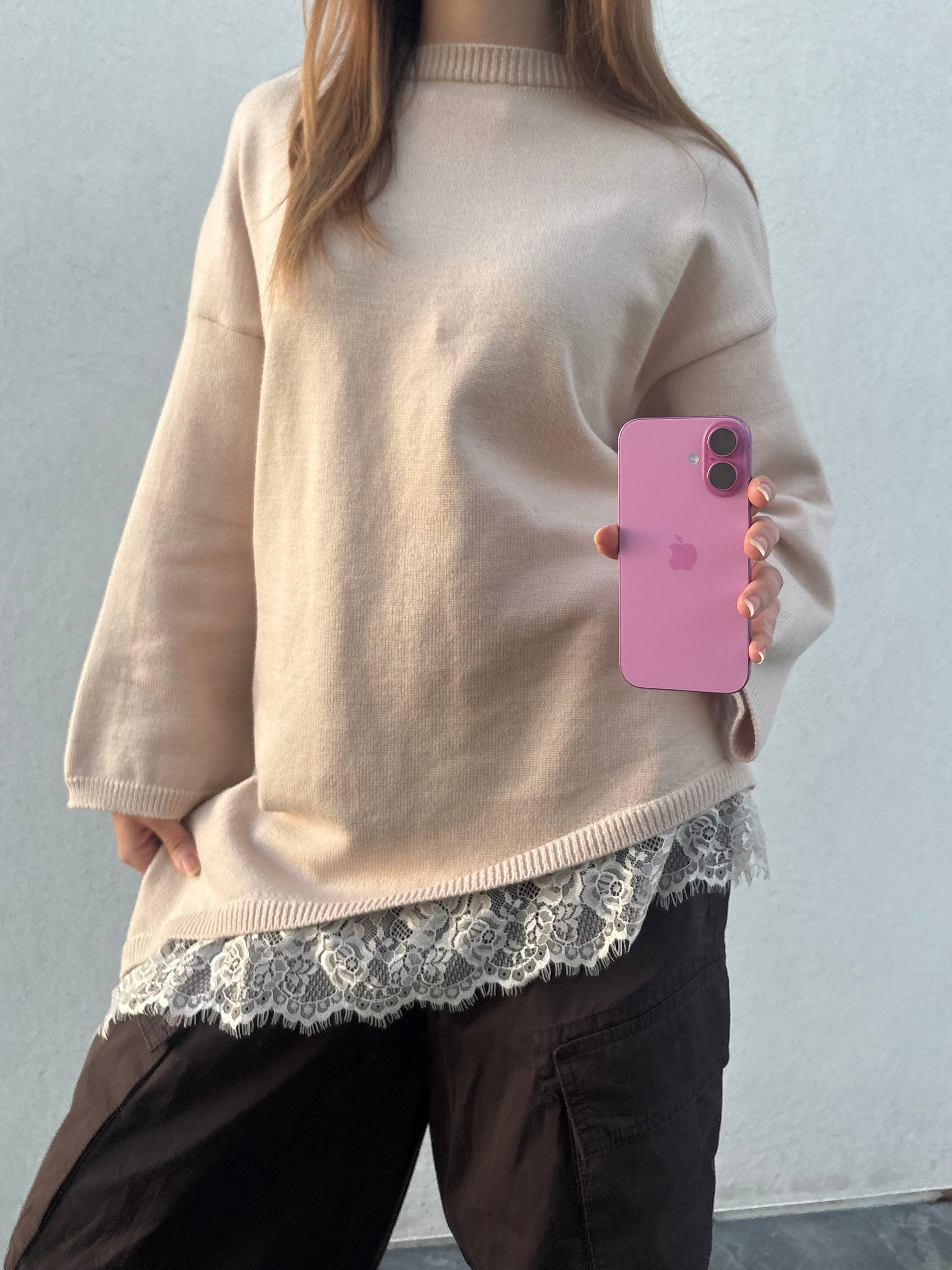 Pull dentelle