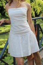 Robe bustier drapée