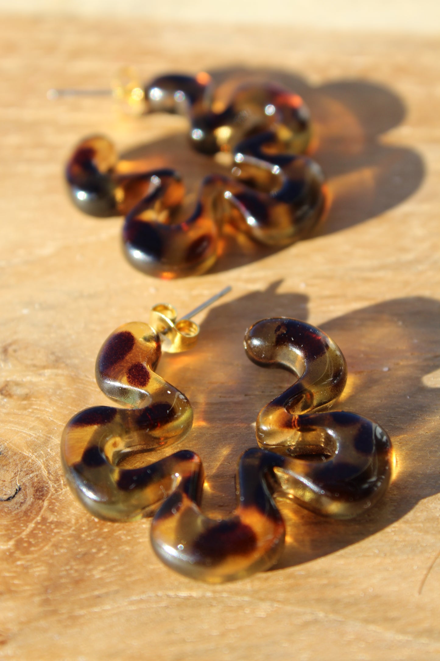 Boucle d’oreilles fleur léopard