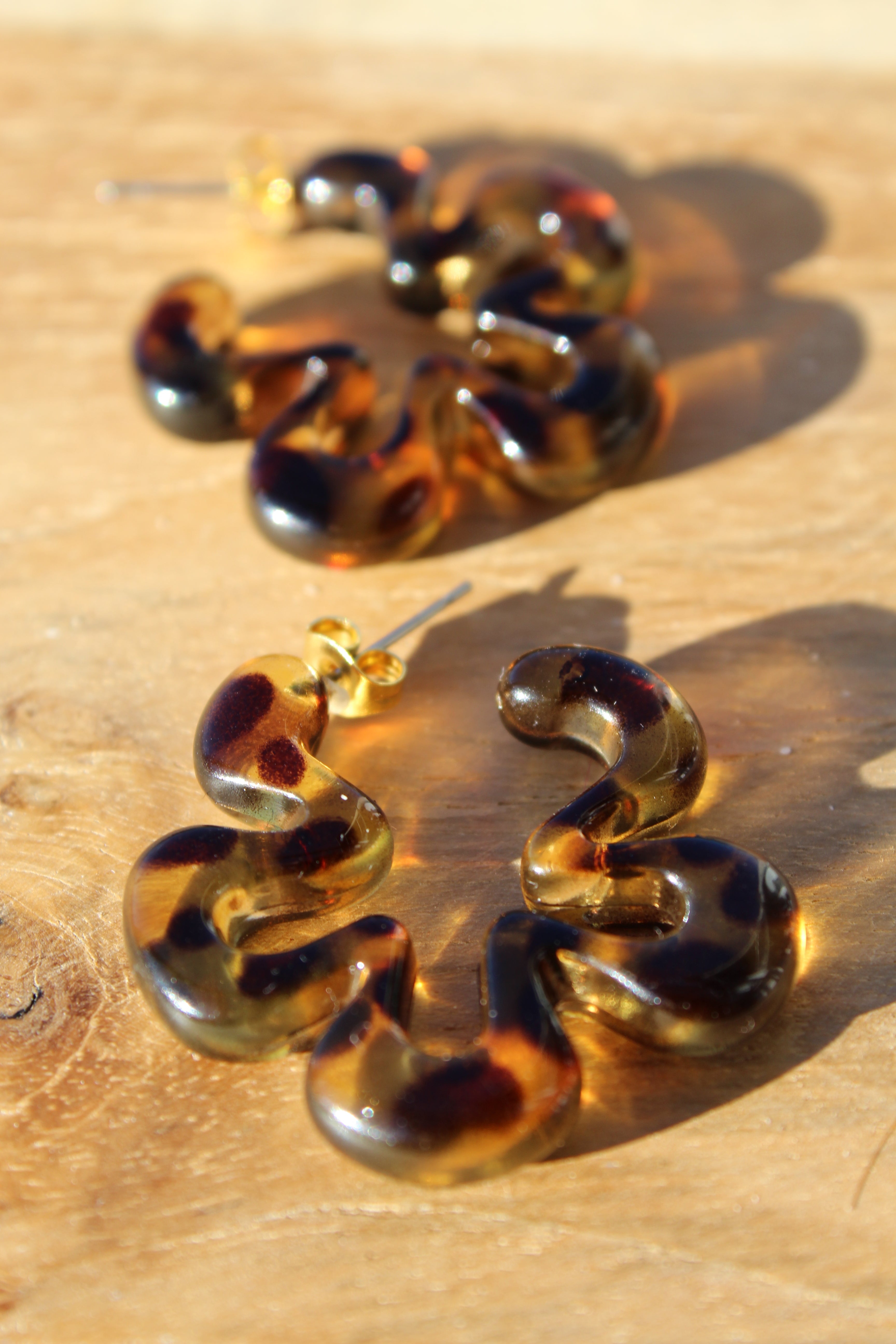 Boucle d’oreilles fleur léopard