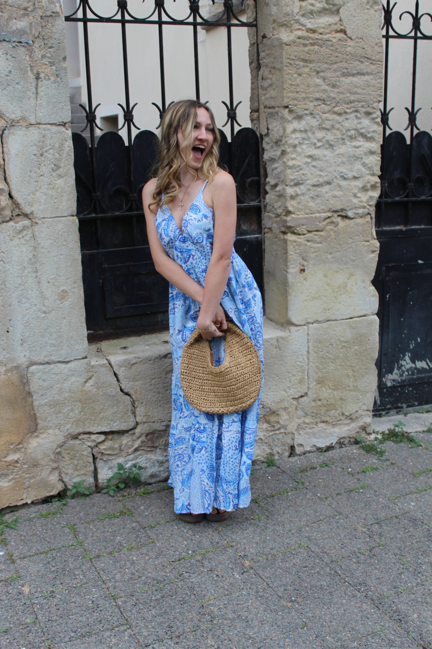 Robe bleu bandana