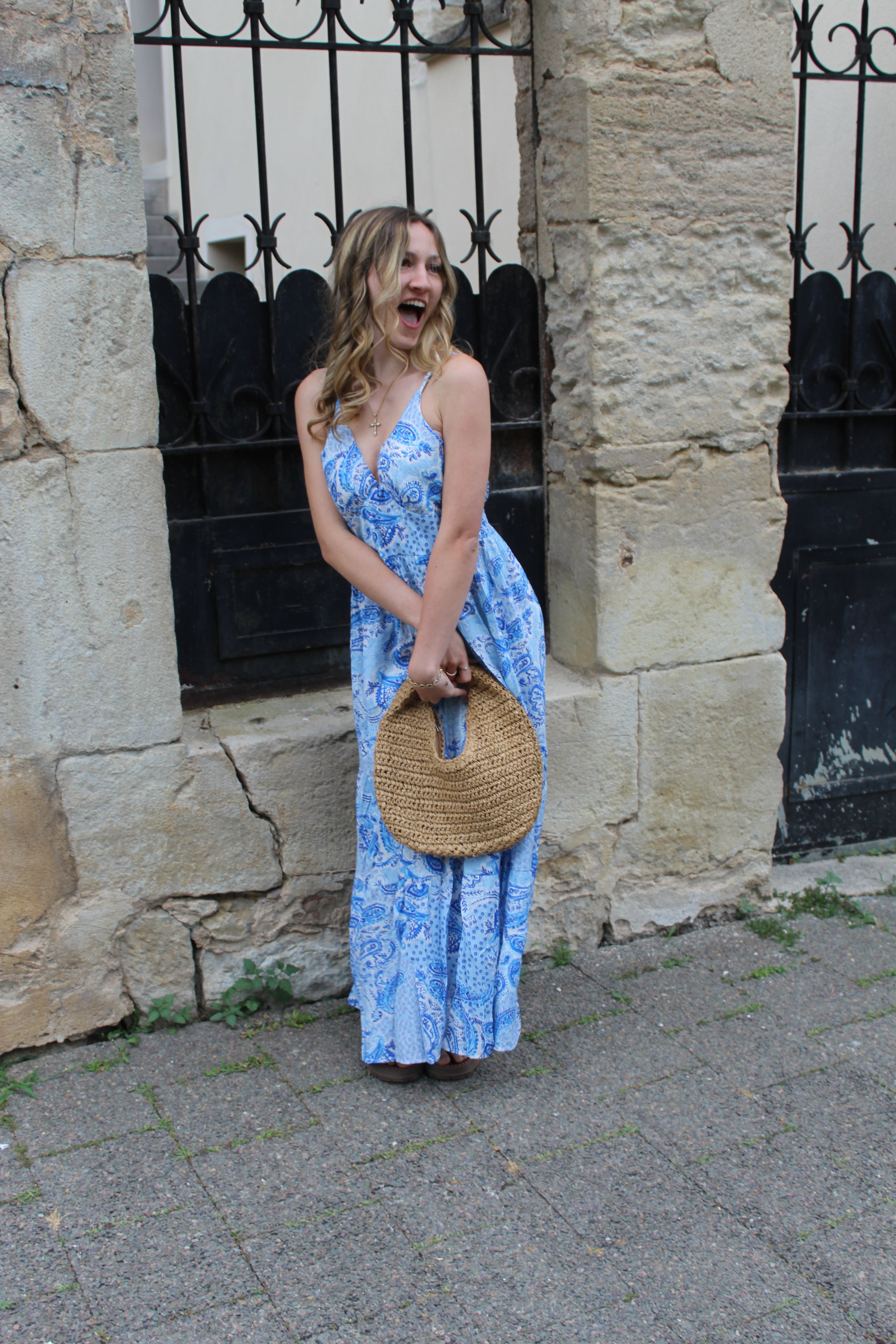 Robe bleu bandana