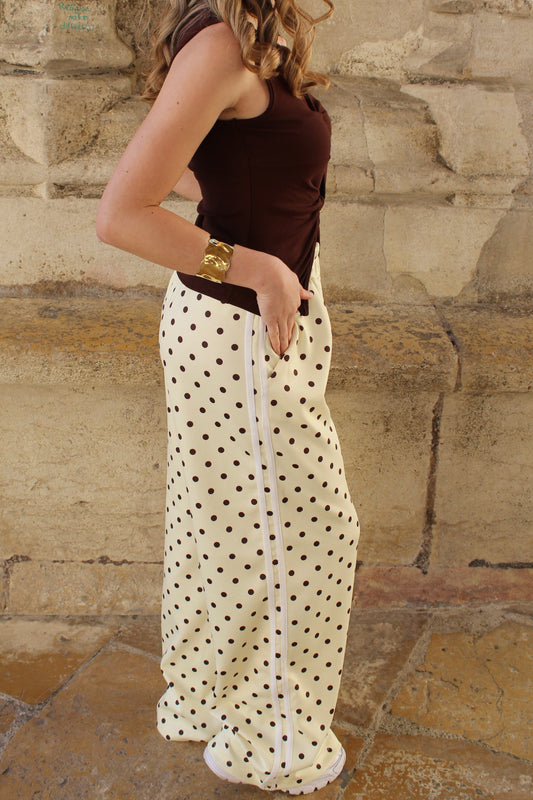 Pantalon à pois jaune