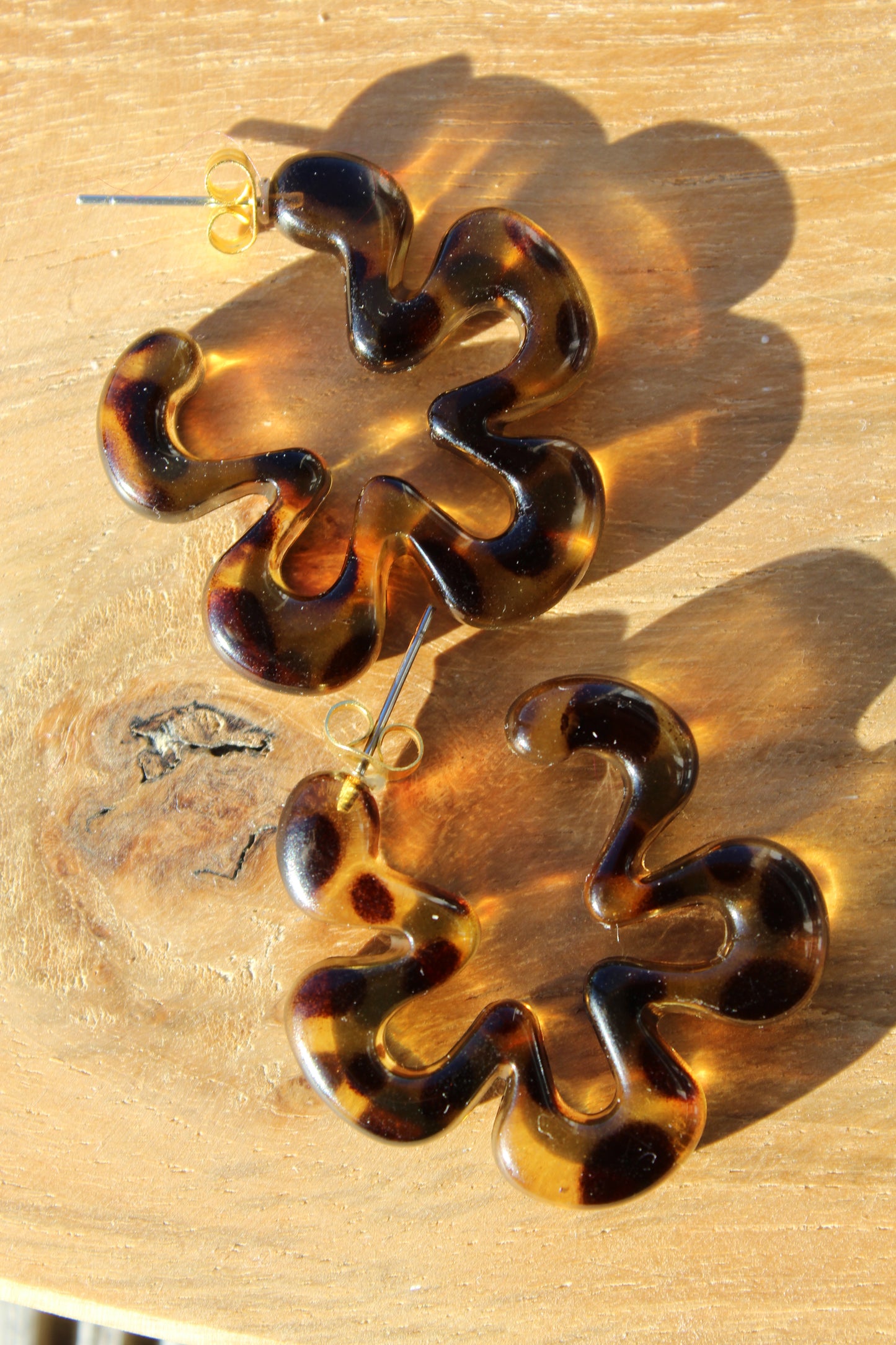 Boucle d’oreilles fleur léopard