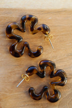 Boucle d’oreilles fleur léopard