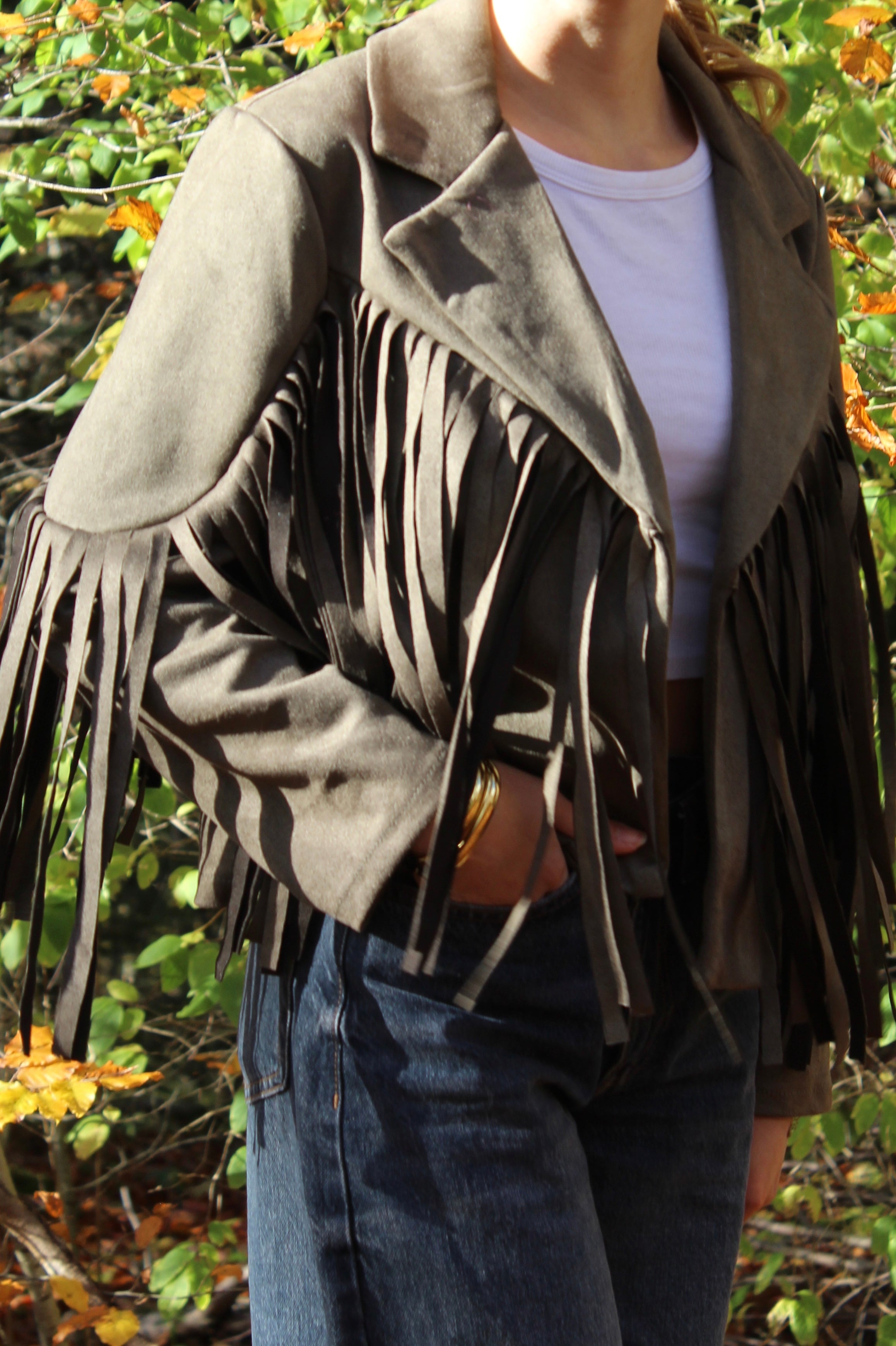 Veste à franges