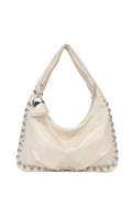 Sac clou argenté - Beige