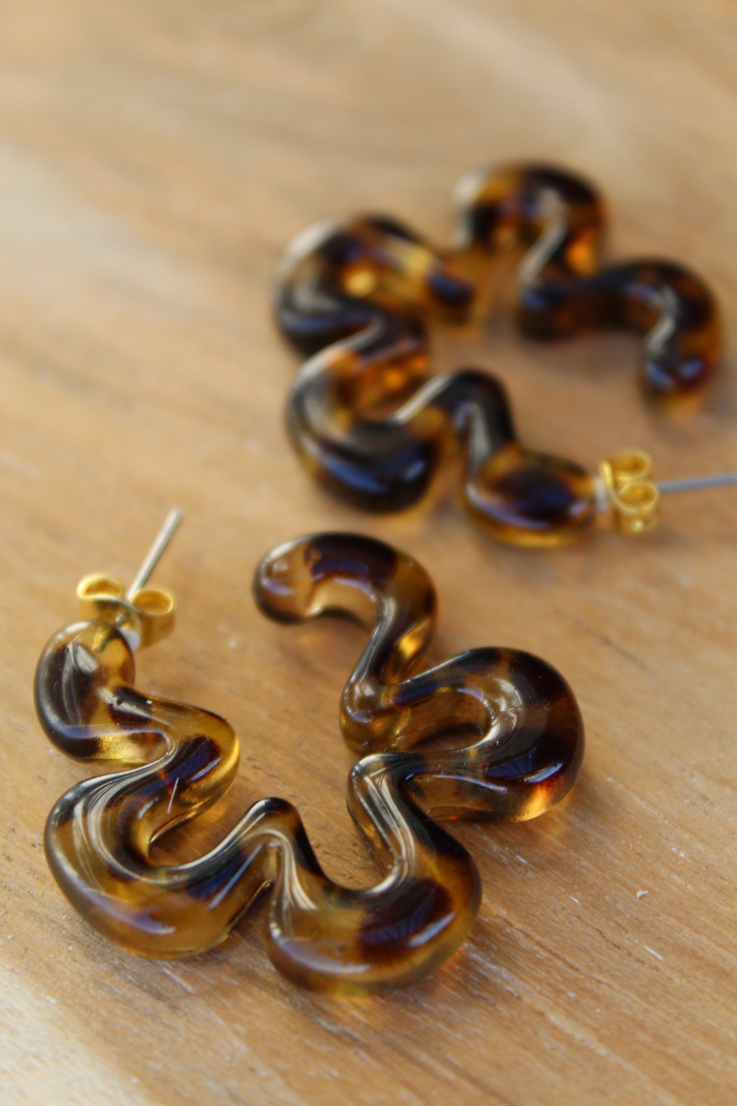 Boucle d’oreilles fleur léopard