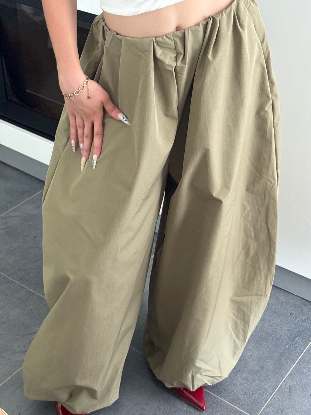 Pantalon bouffant - Kaki
