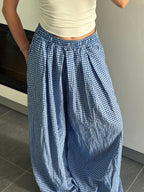 Pantalon carreaux - Bleu roi