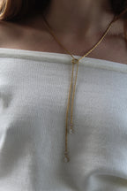 Collier sautoir strass