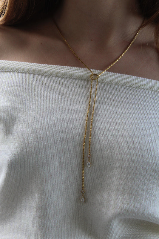 Collier sautoir strass