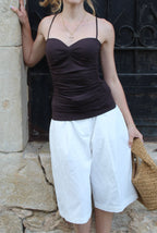 Top Romy - Marron