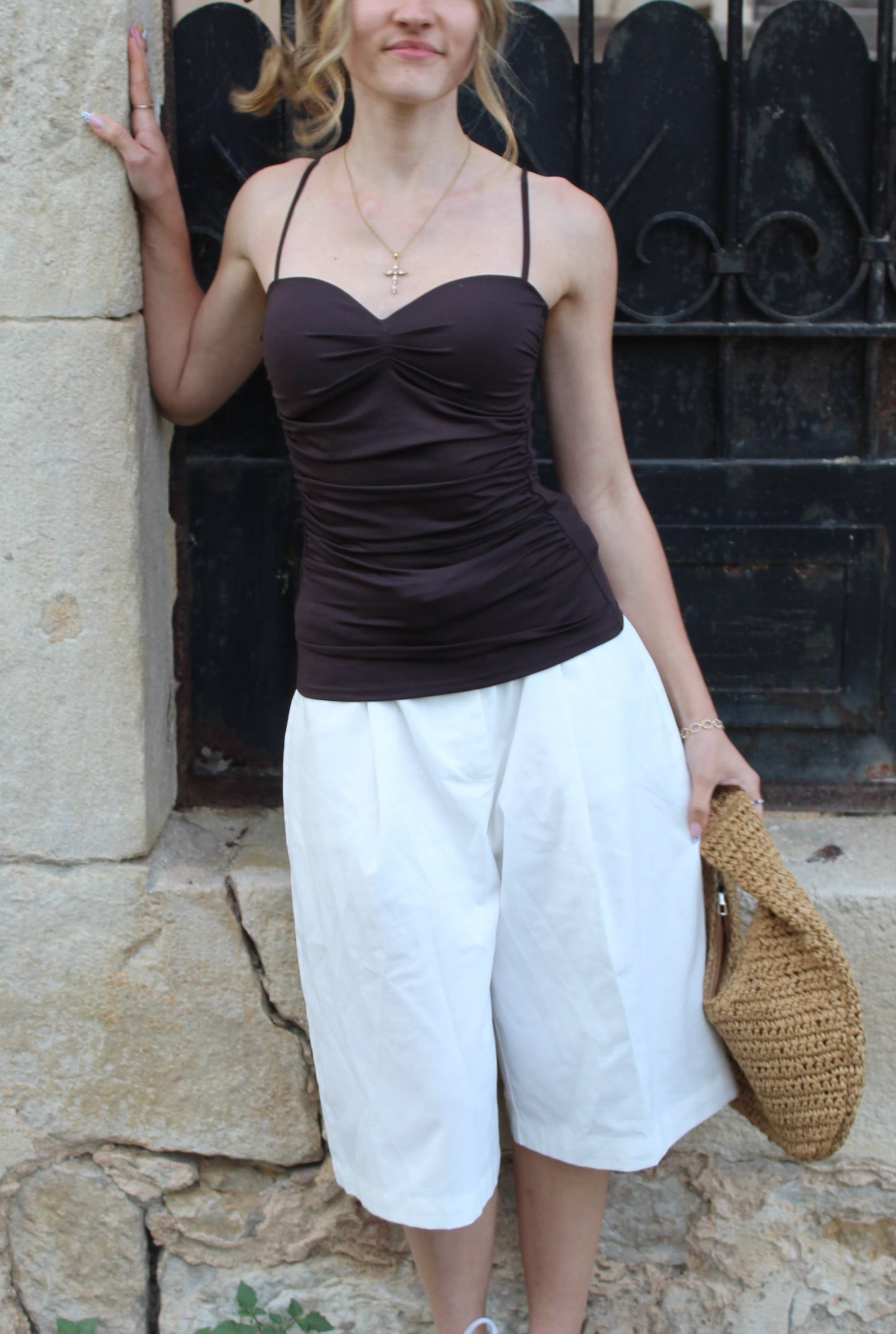 Top Romy - Marron