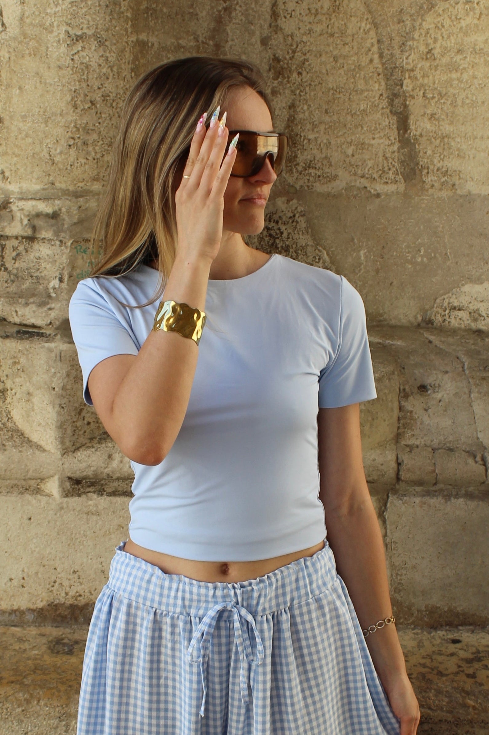 Top basique - Bleu