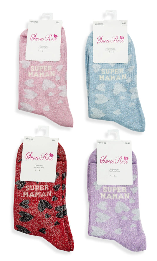 Chaussettes SUPER MAMAN